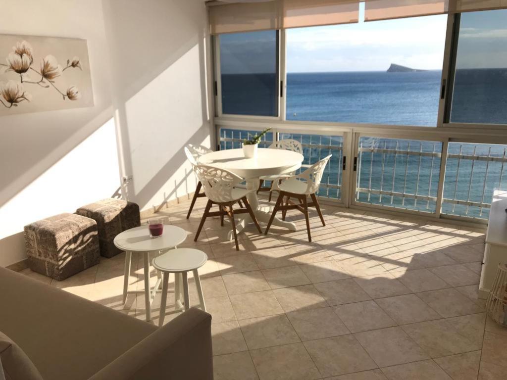 Los Fernandos, 1St Line Beachfront Poniente, 2 Bedroom Apartment Ocean Terrace Benidorm Exterior photo
