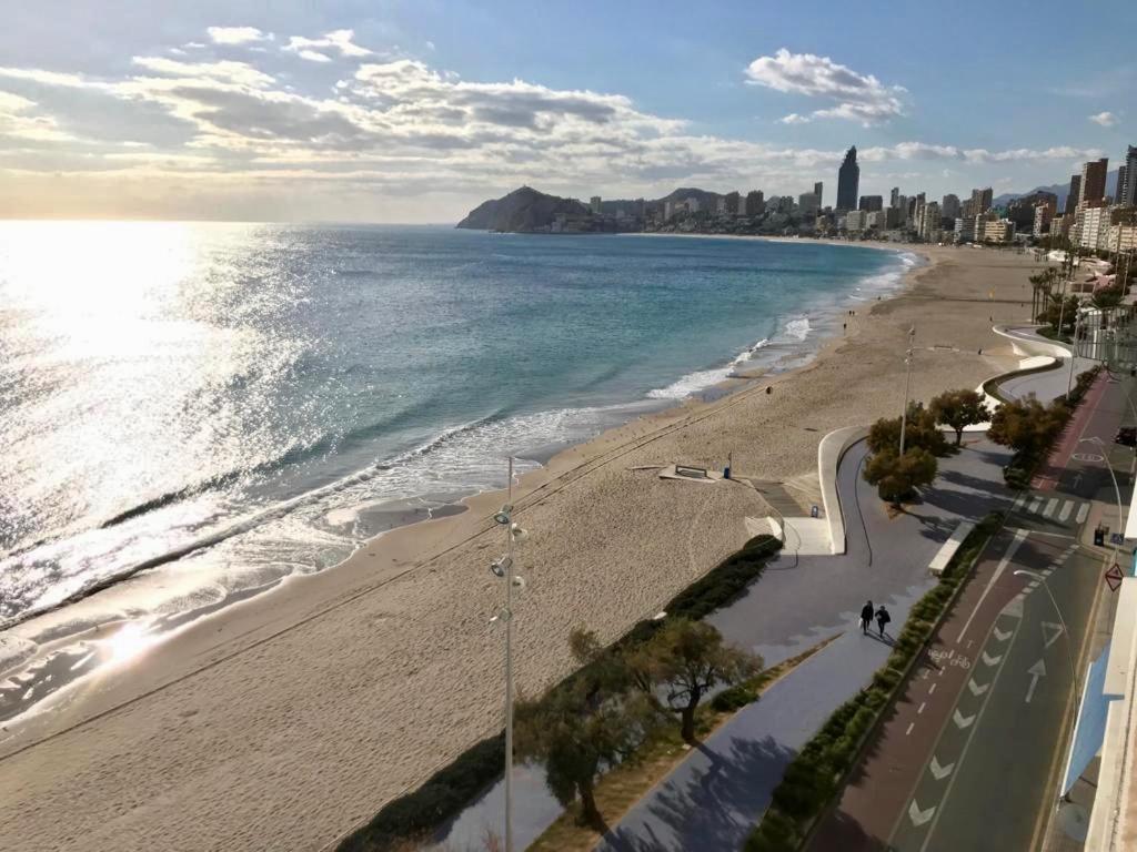Los Fernandos, 1St Line Beachfront Poniente, 2 Bedroom Apartment Ocean Terrace Benidorm Exterior photo
